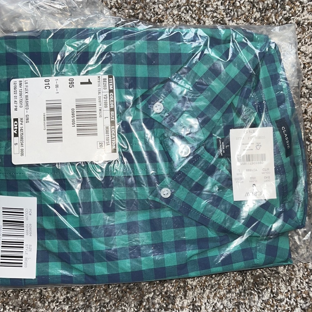 J CREW Casual button down Large
